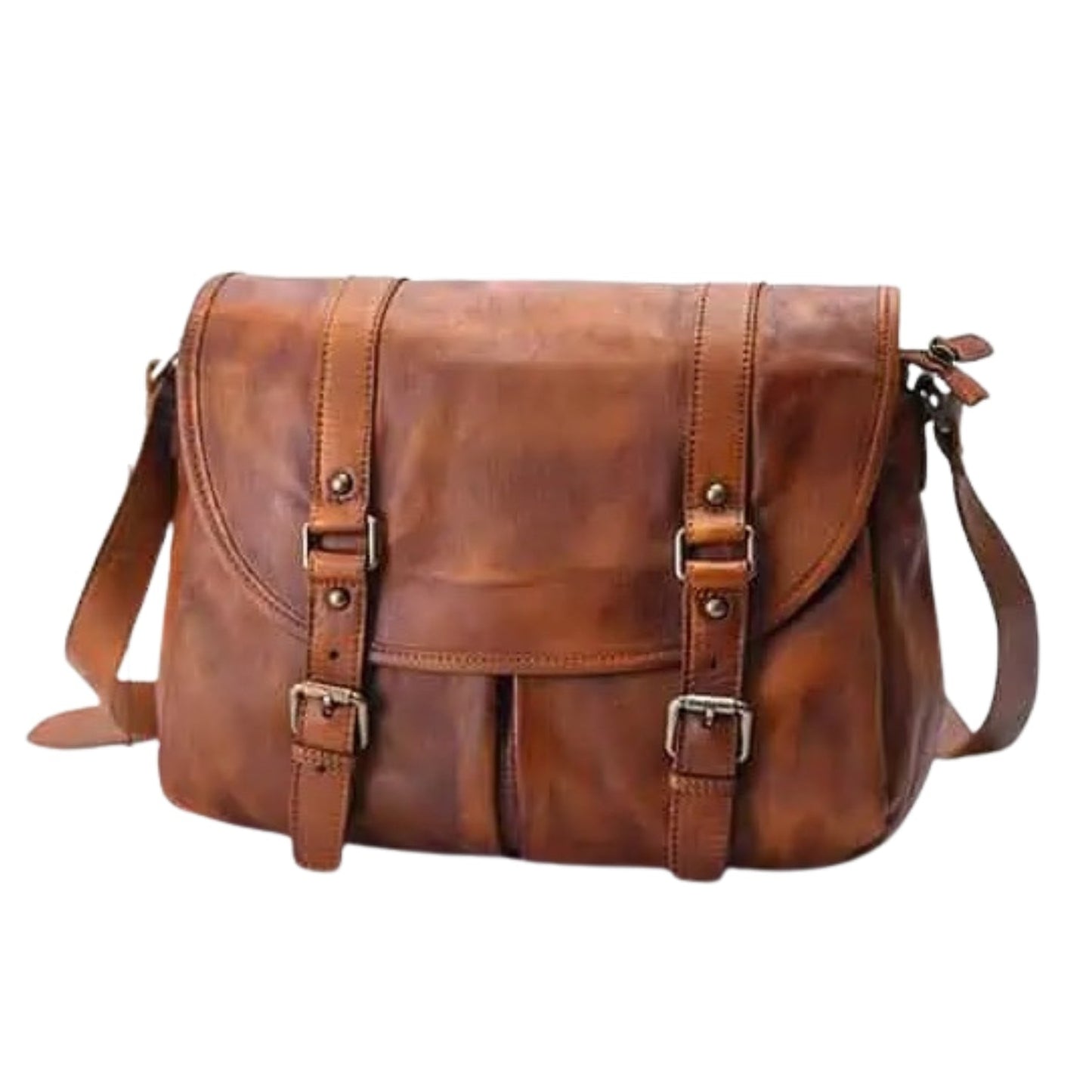 Double buckle Messenger Rustic